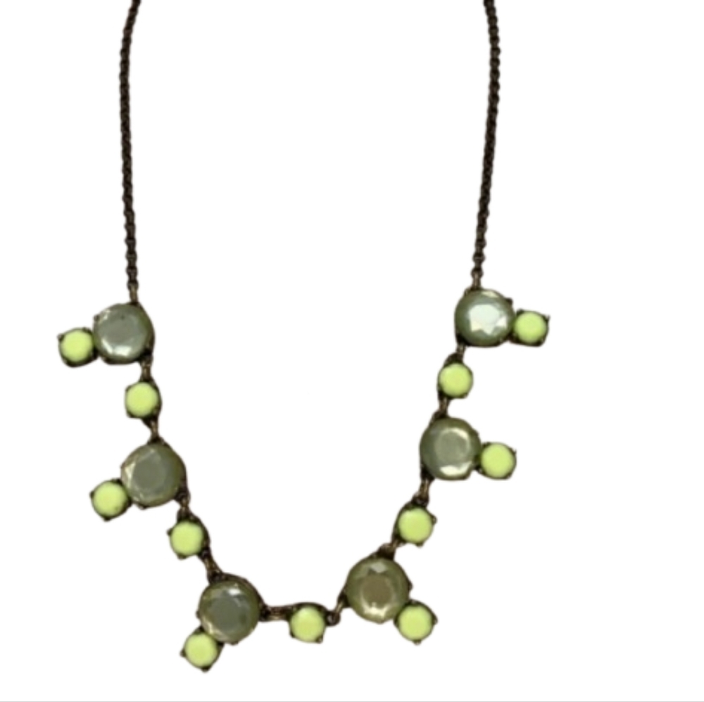 J Crew vintage necklace lime green chartreuse beautiful necklace